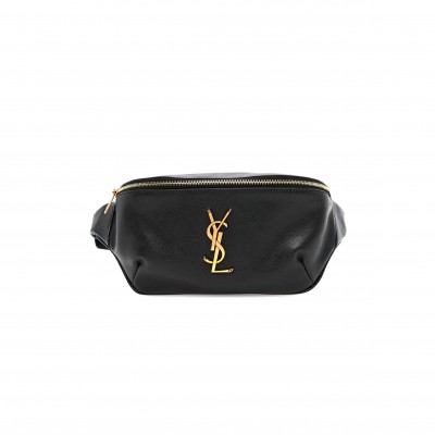 YSL CASSANDRE CLASSIC BELT BAG IN GRAIN DE POUDRE EMBOSSED LEATHER 589959DME0W1000 (25*14*3.5cm)